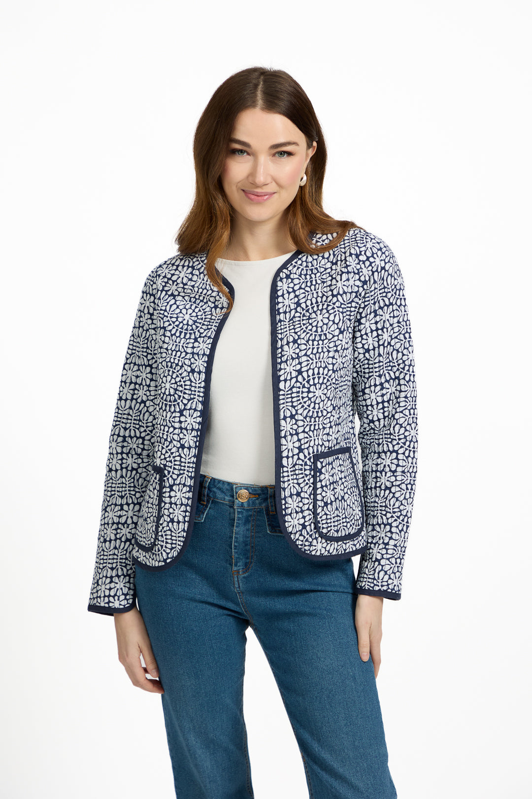 Floral Print Quilted Jacket