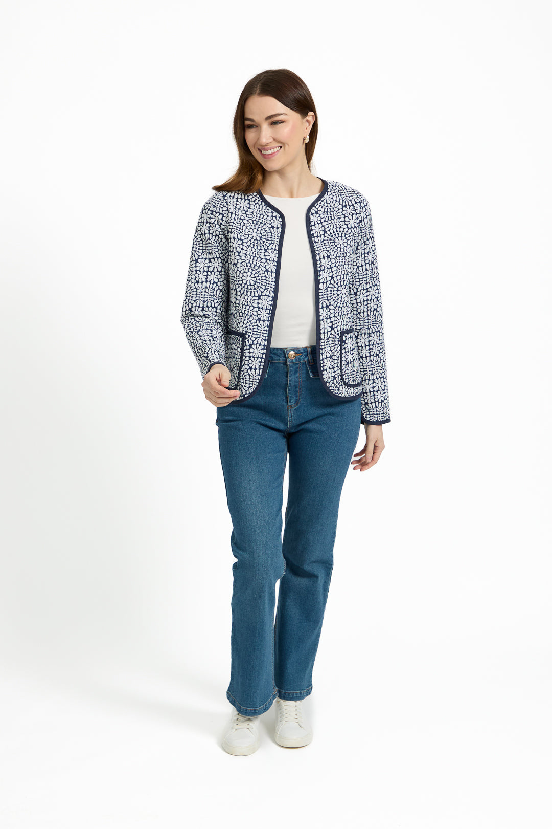 Floral Print Quilted Jacket