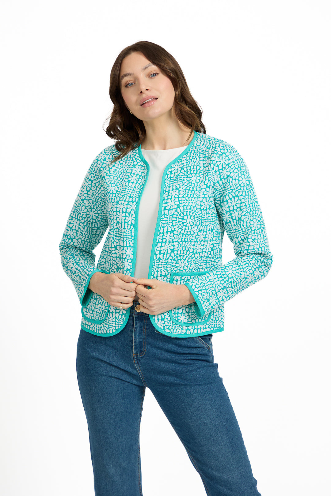 Floral Print Quilted Jacket