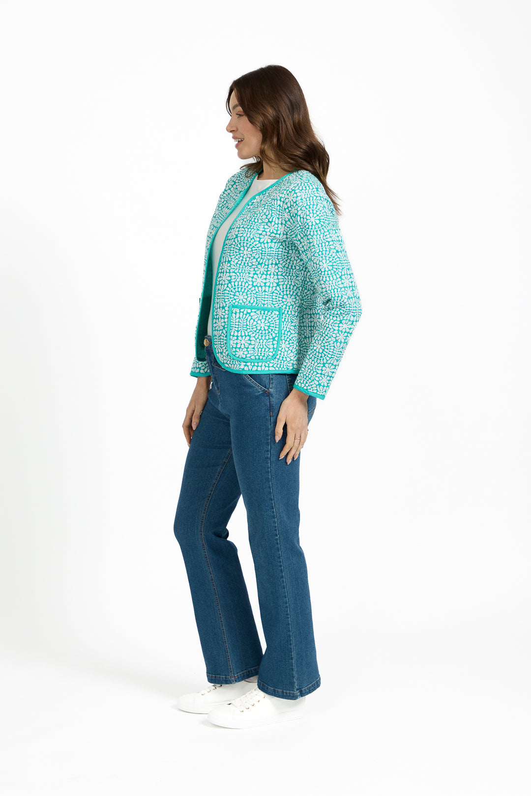 Floral Print Quilted Jacket