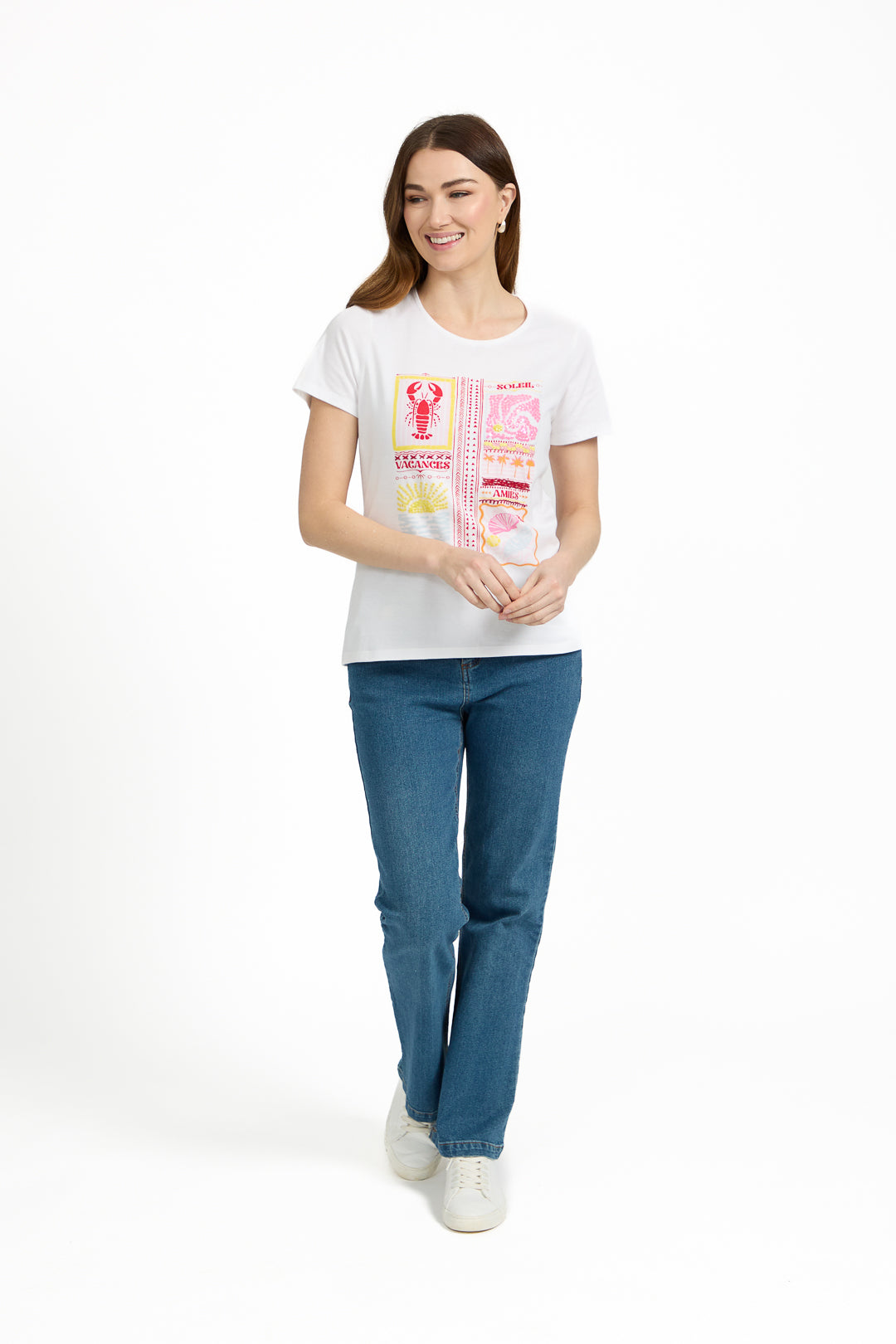 Holiday Mode Embellished Embroidered Cotton T-Shirt