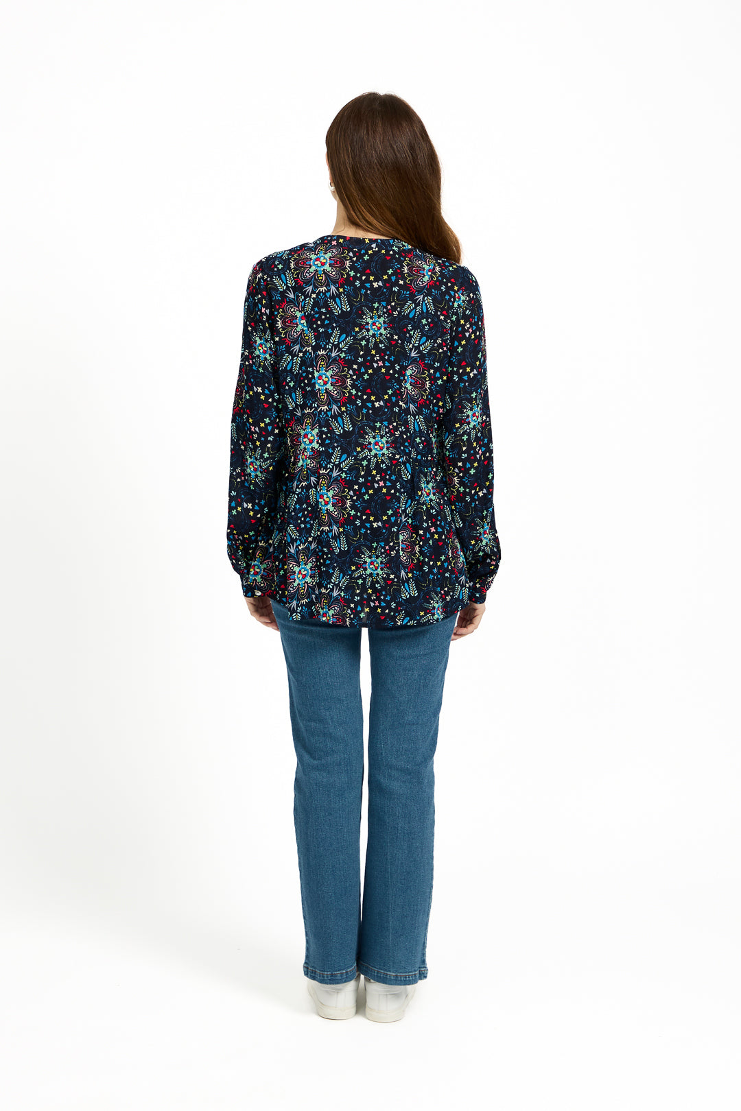 Pintuck Floral Printed Shirt