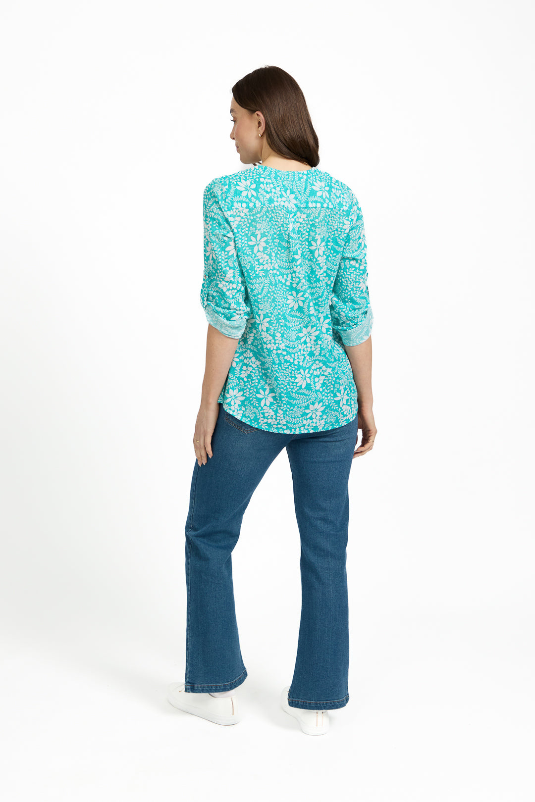 Leaf Print Cotton Shirt