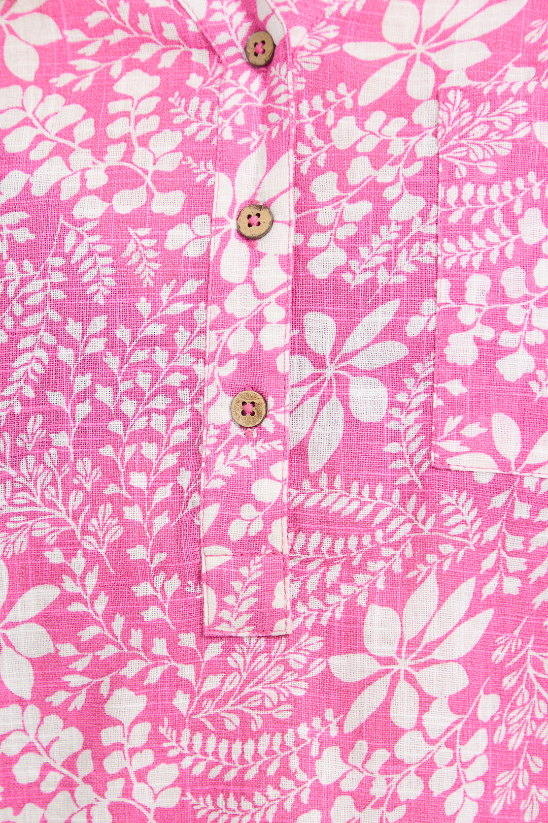 Leaf Print Cotton Shirt