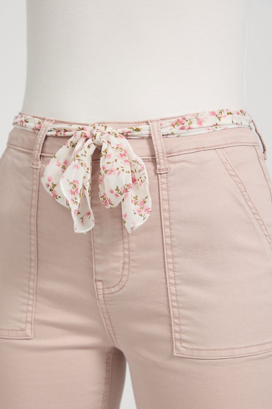 Cargo Trousers with Scarf Belt