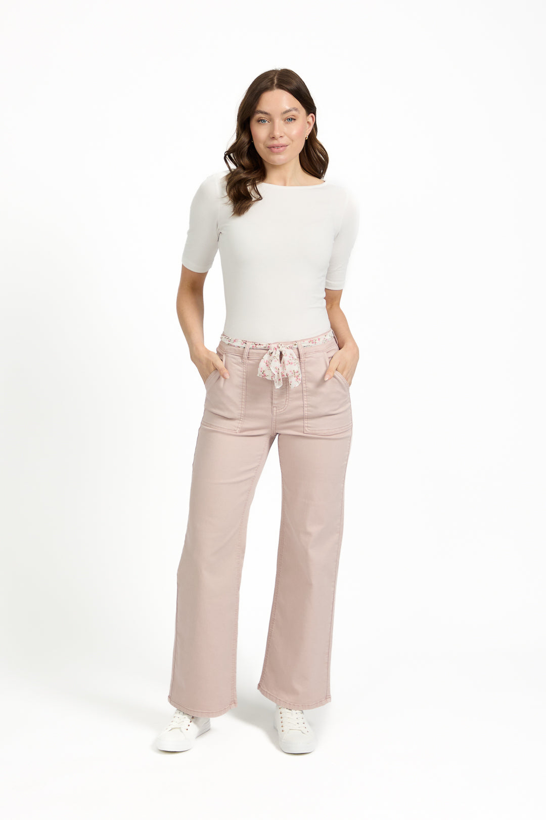Cargo Trousers with Scarf Belt