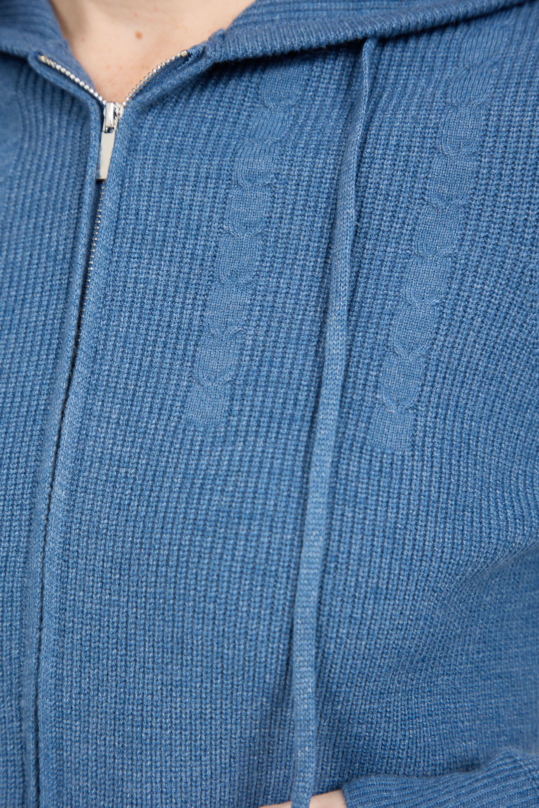 Cable-Knit Zip-up Hooded Cardigan