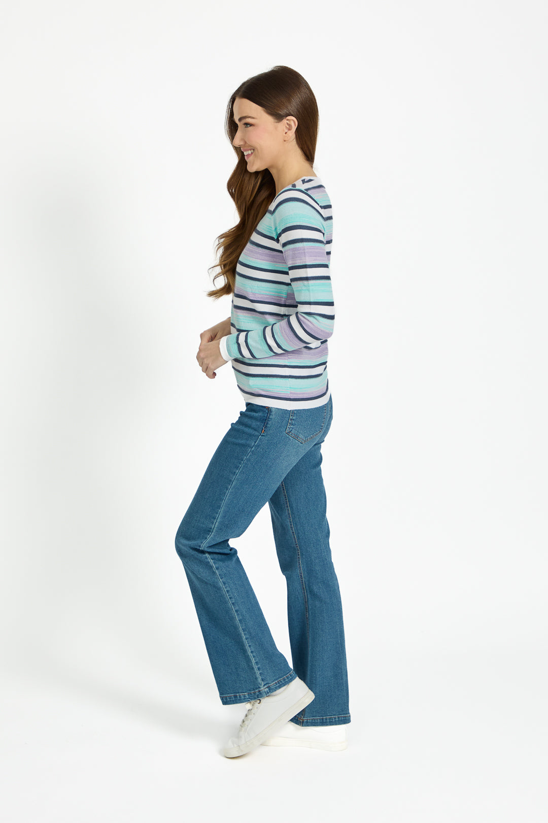 Space Dye Striped Jumper