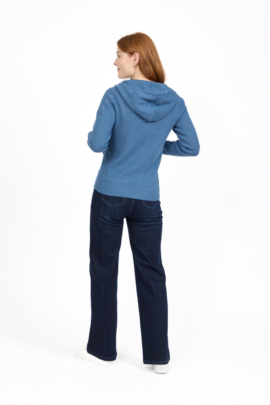 Cable-Knit Zip-up Hooded Cardigan