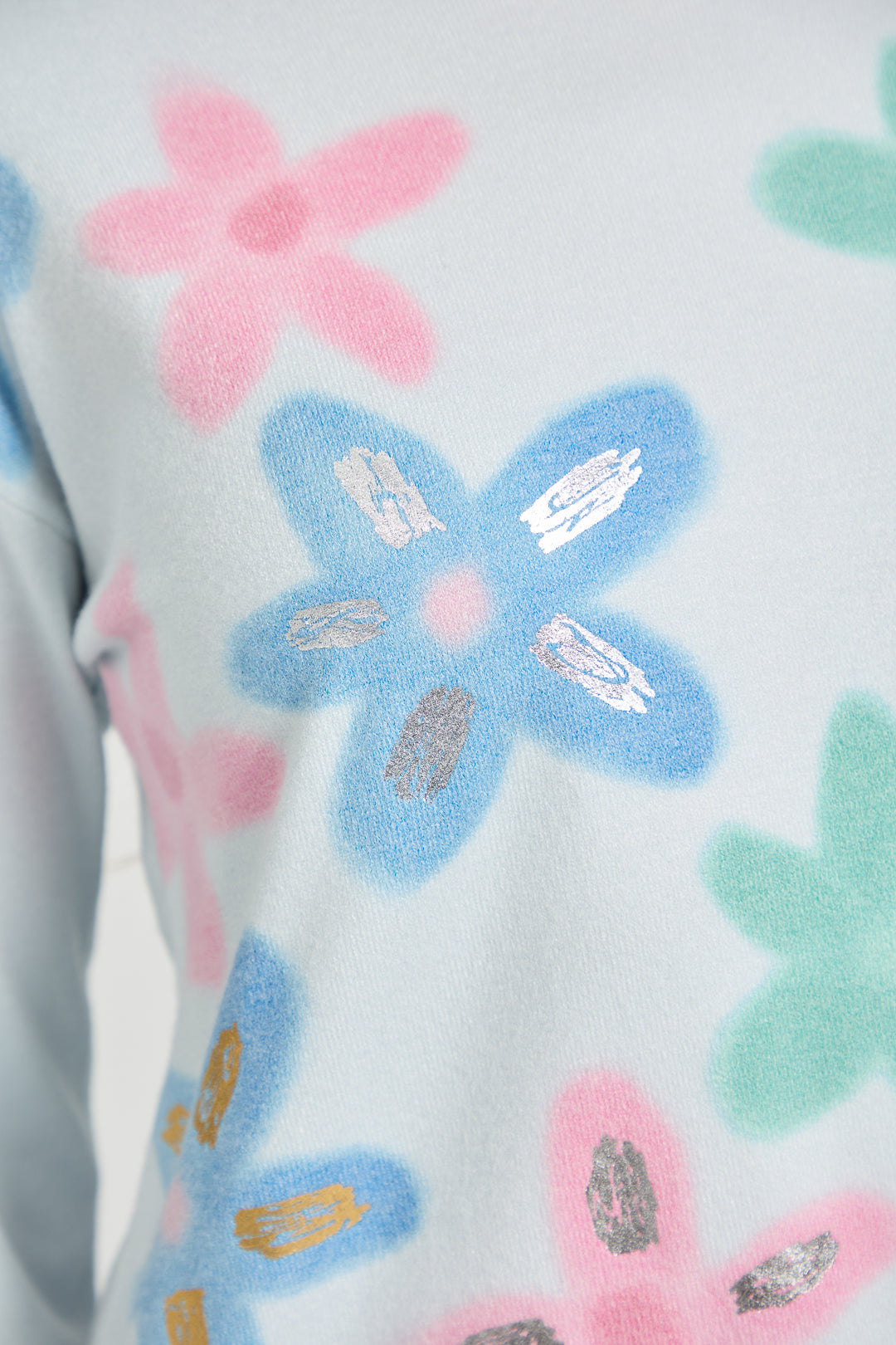 Large Floral Print Lightweight Knit Jumper