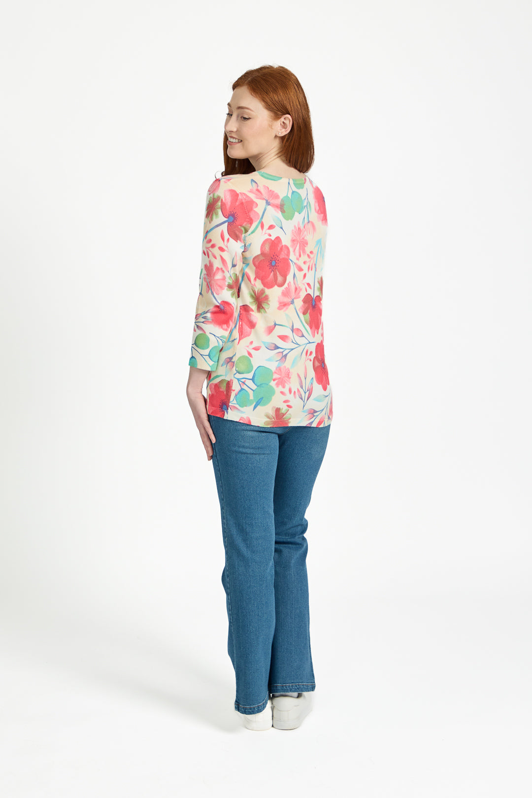 Floral Print Lightweight Knitted Jumper