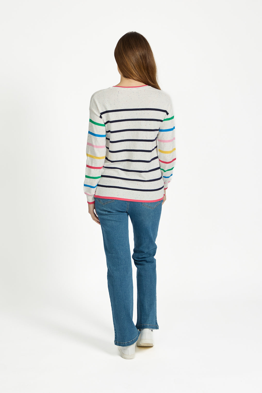 Striped Speckled Knit Jumper