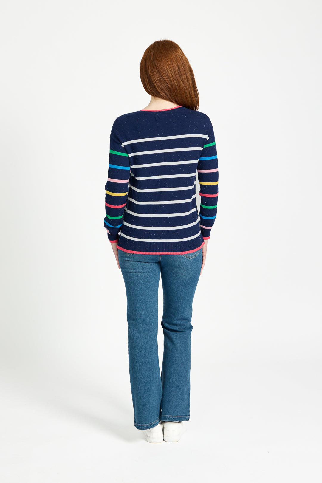Striped Speckled Knit Jumper