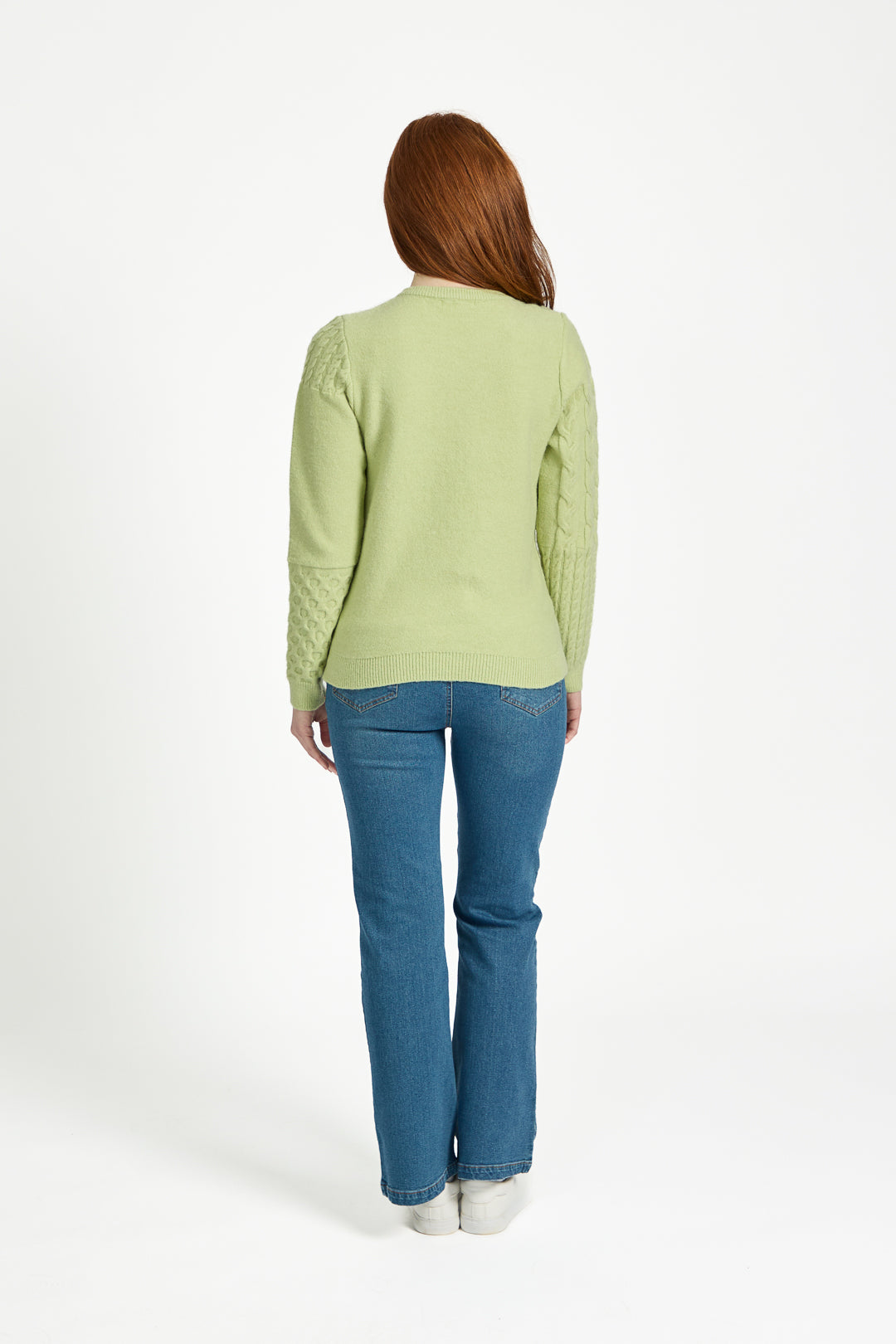 Cable Knit Flower Embroidered Jumper