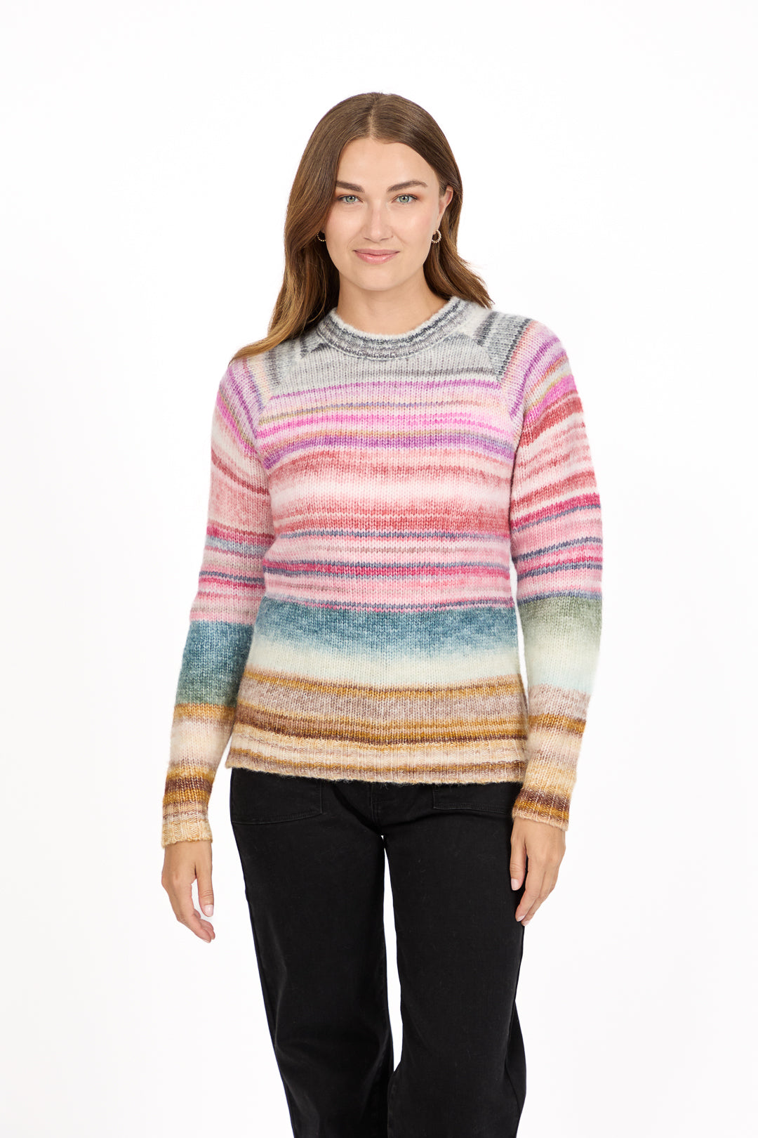 Space Dye Stripe Knit Jumper