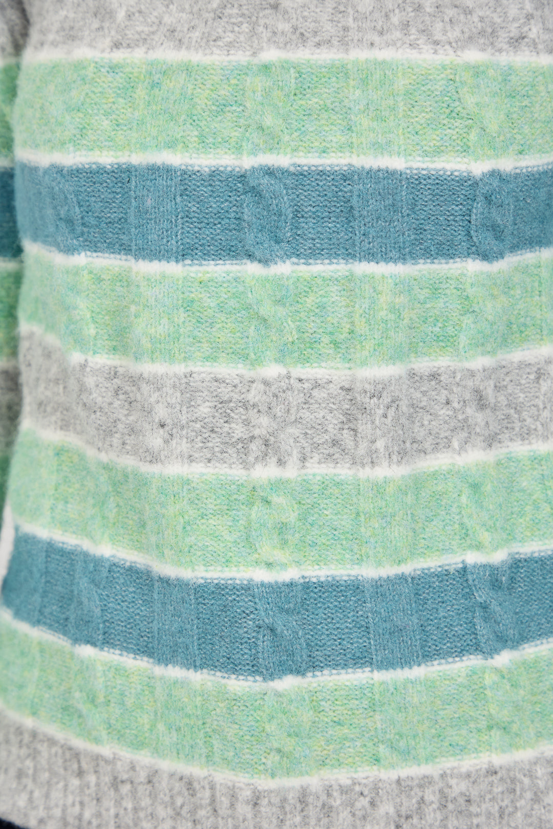 Cable-Knit Stripe Jumper