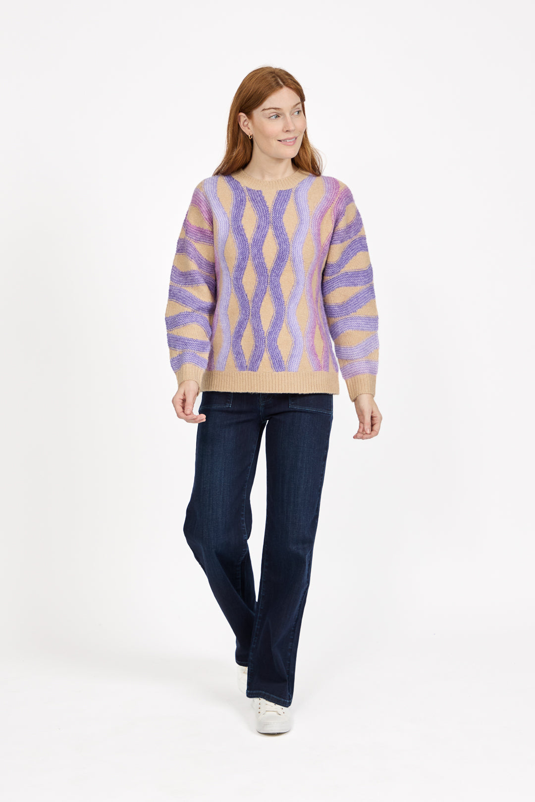 Wavy Stitch Knit Jumper