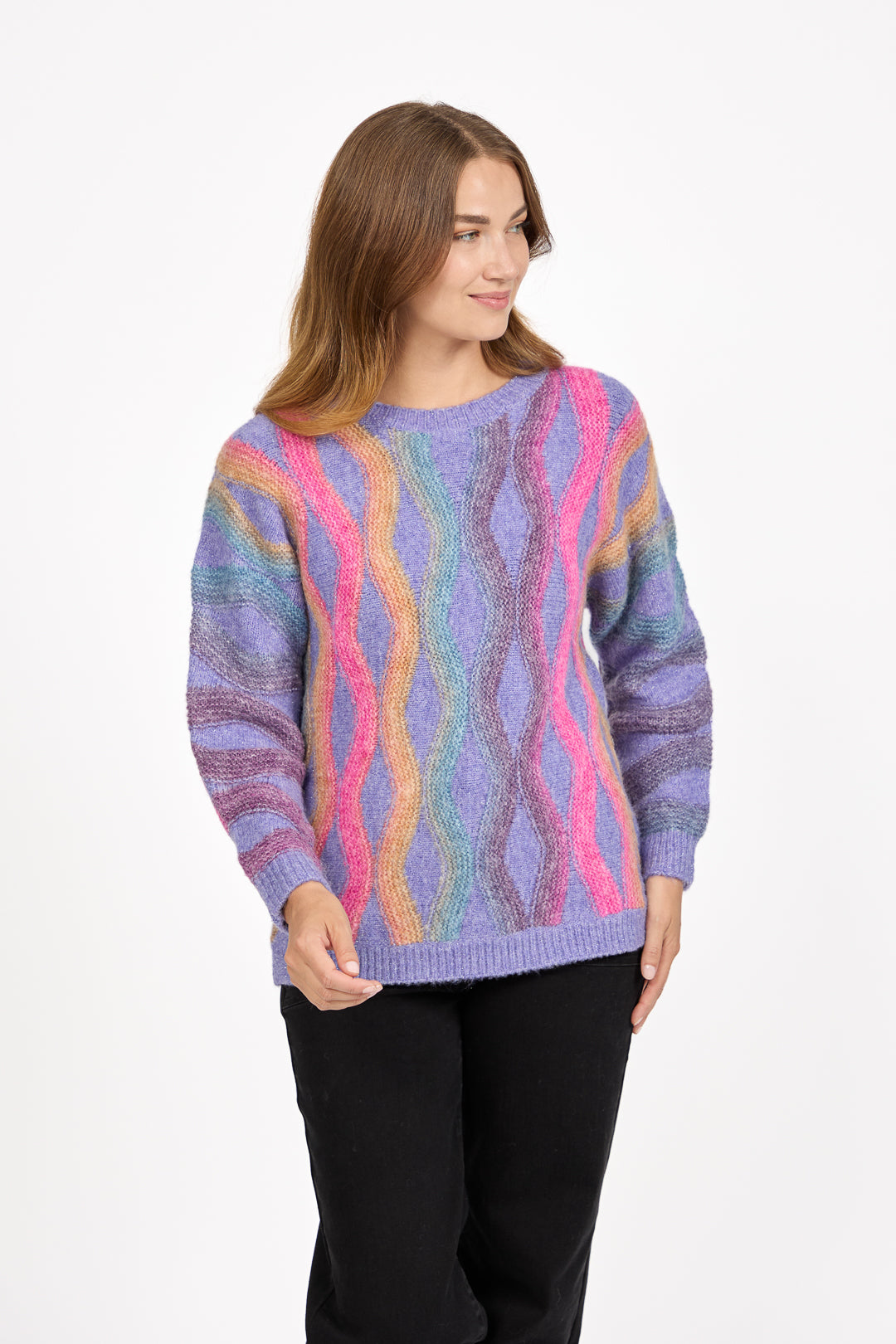 Wavy Stitch Knit Jumper