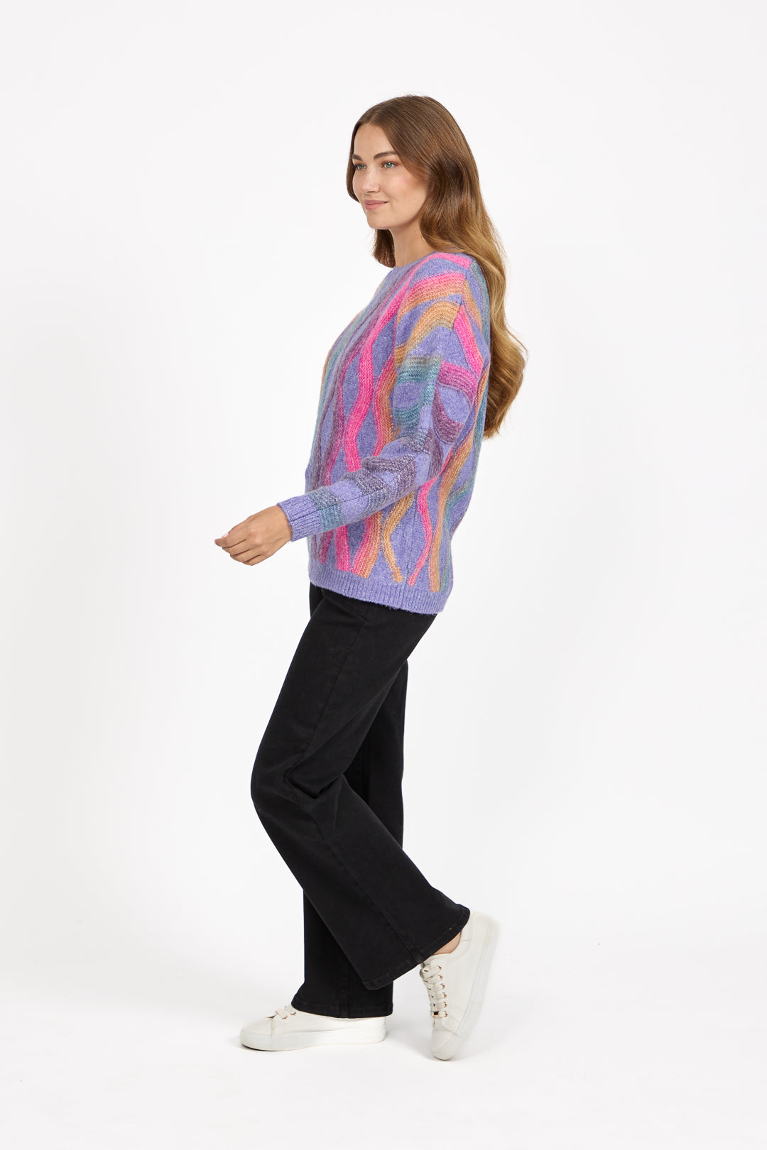 Wavy Stitch Knit Jumper