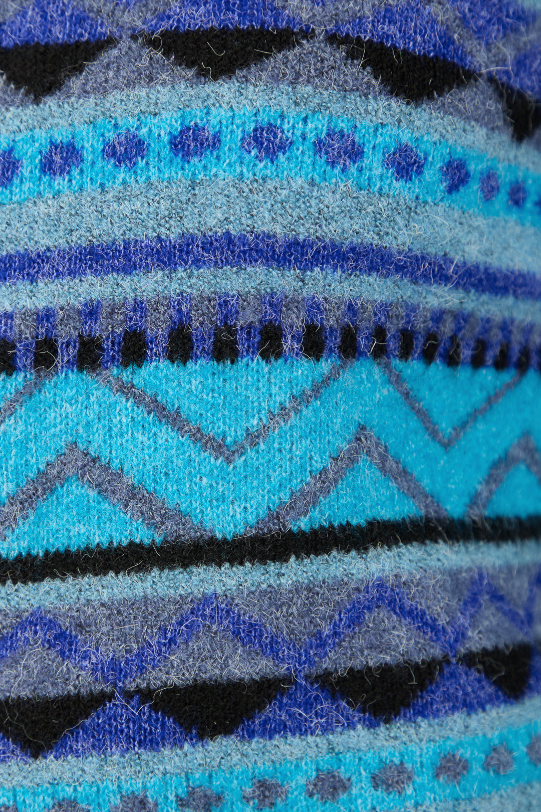 Fair Isle Collared Knit Cardigan