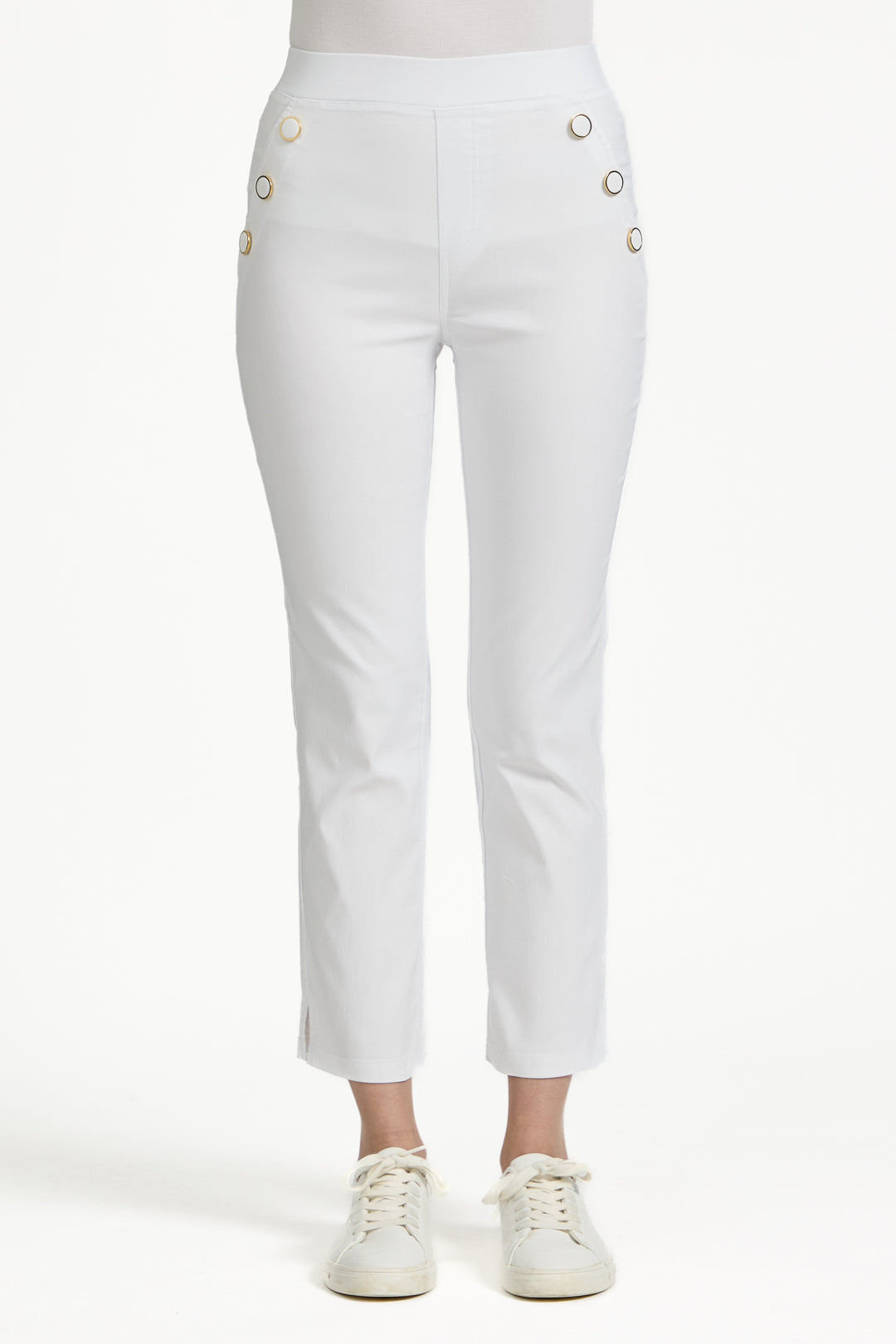 Button Detailed Bengaline Stretch Trousers