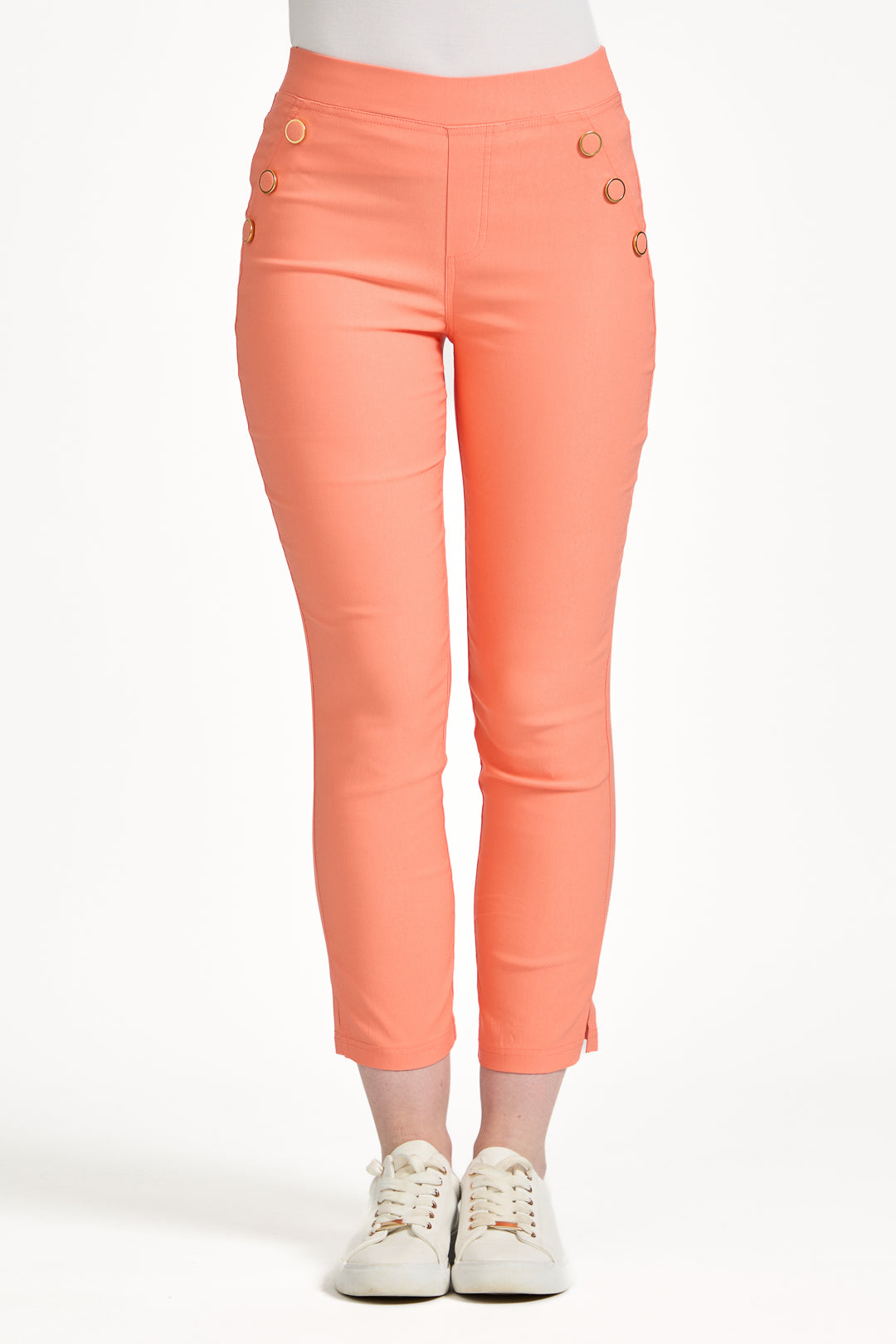 Button Detailed Bengaline Stretch Trousers