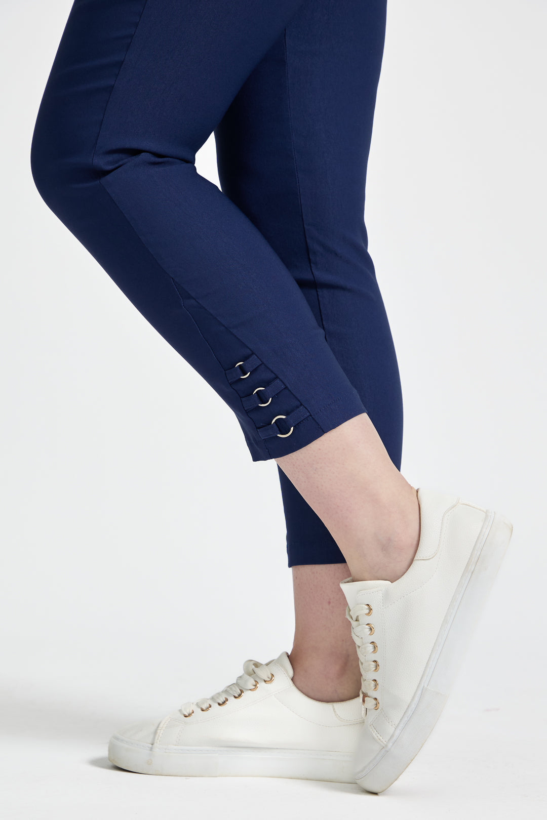 Eyelet Detailed Bengaline Stretch Trousers