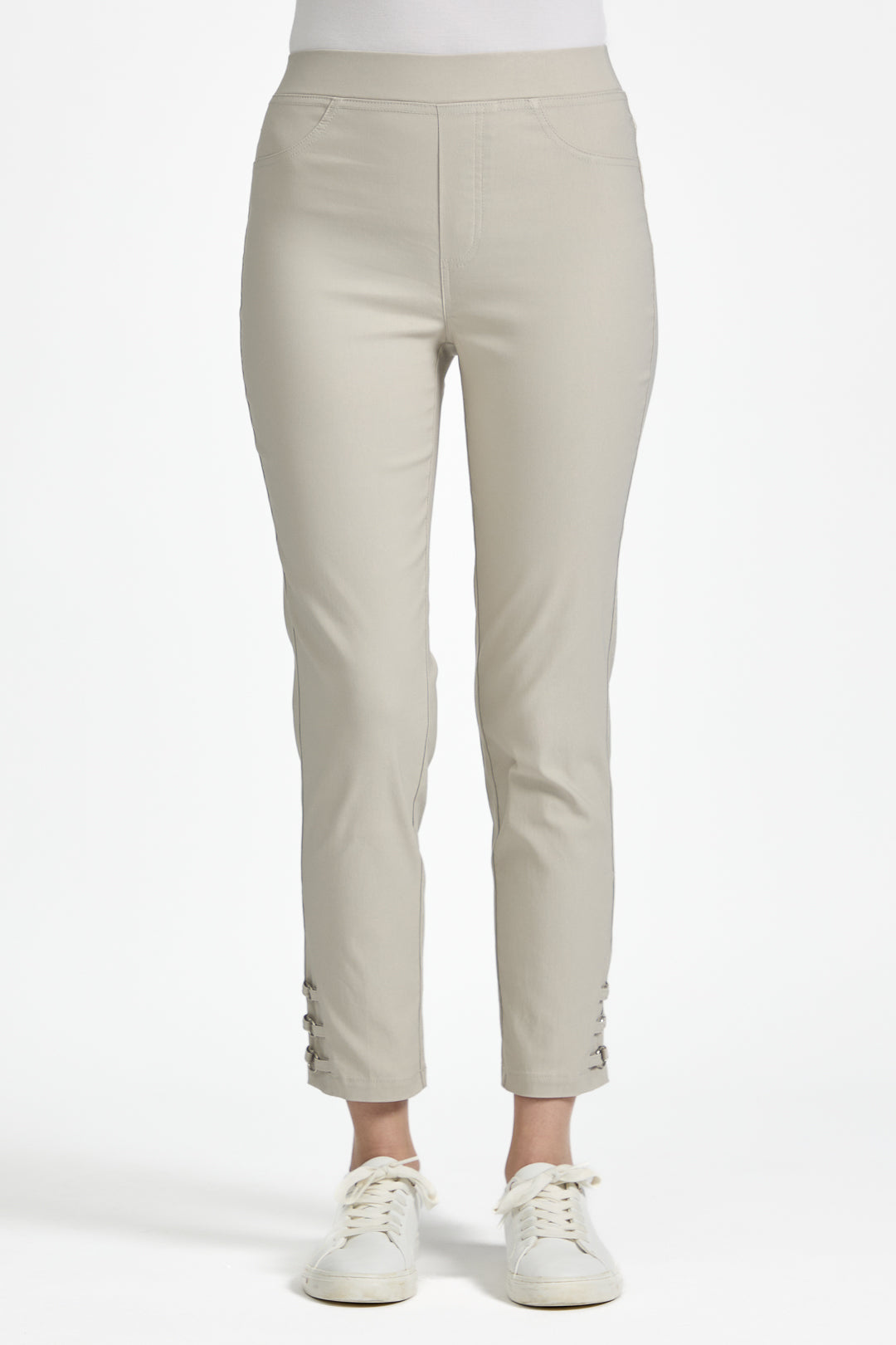 Eyelet Detailed Bengaline Stretch Trousers