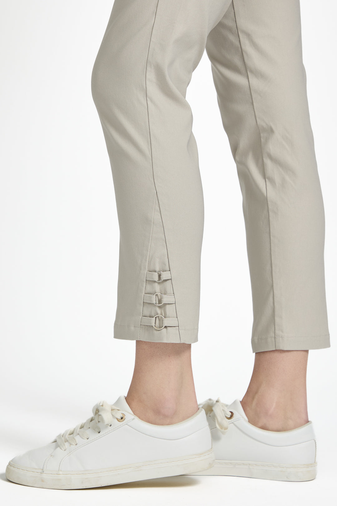 Eyelet Detailed Bengaline Stretch Trousers