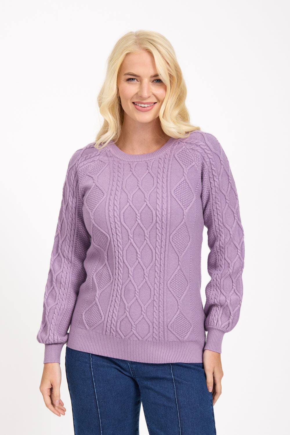 Raglan Cable Knit Jumper