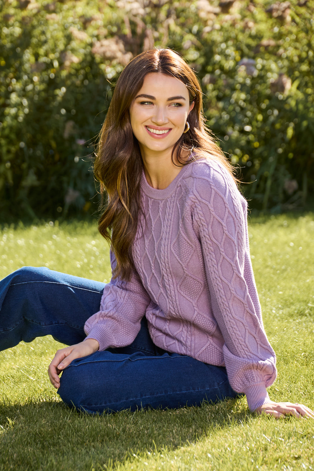 Raglan Cable Knit Jumper