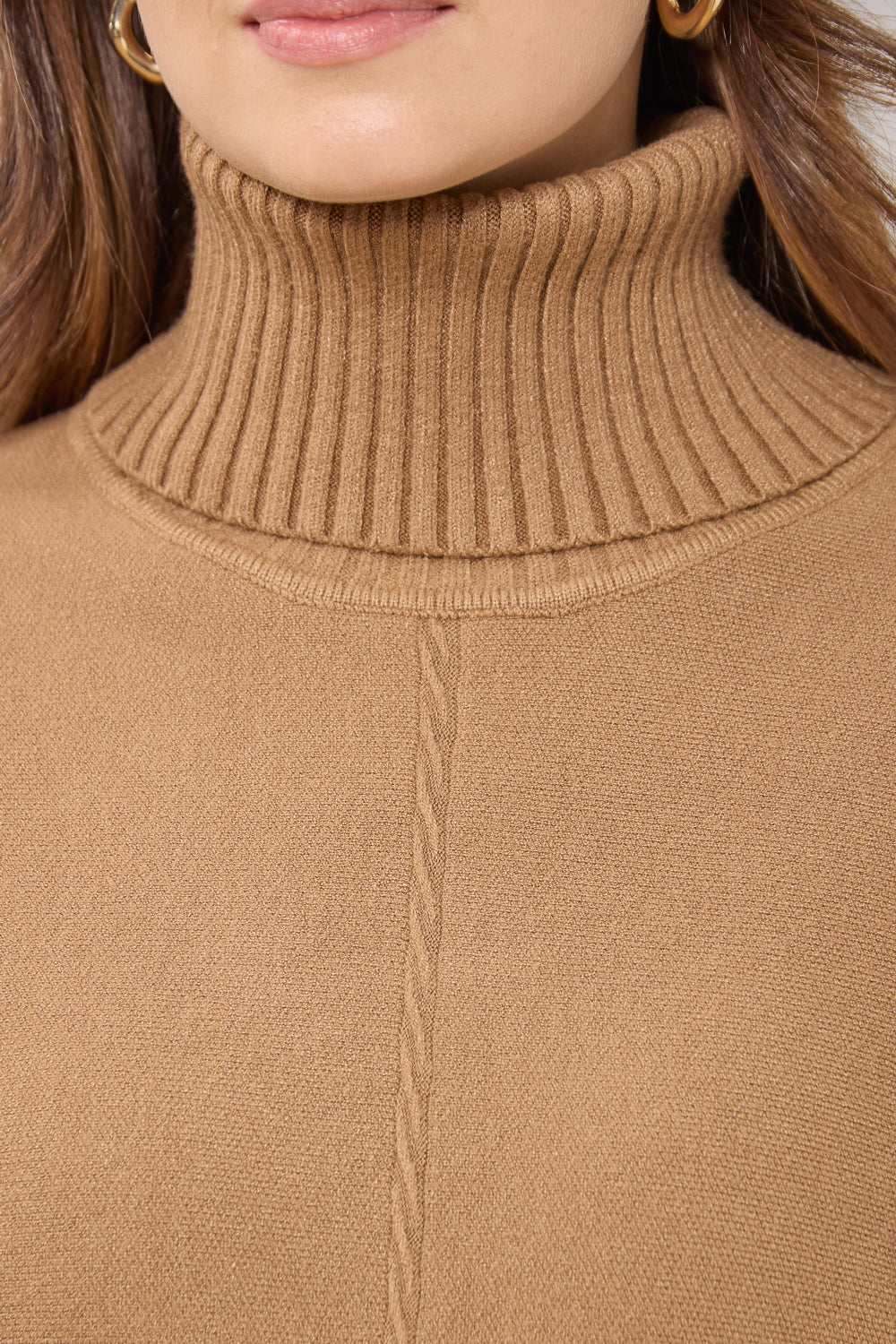 Roll Neck Batwing Jumper