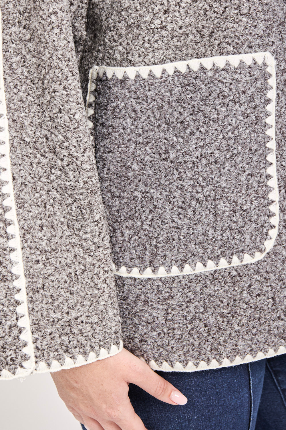 Blanket Stitch Felt Jacket