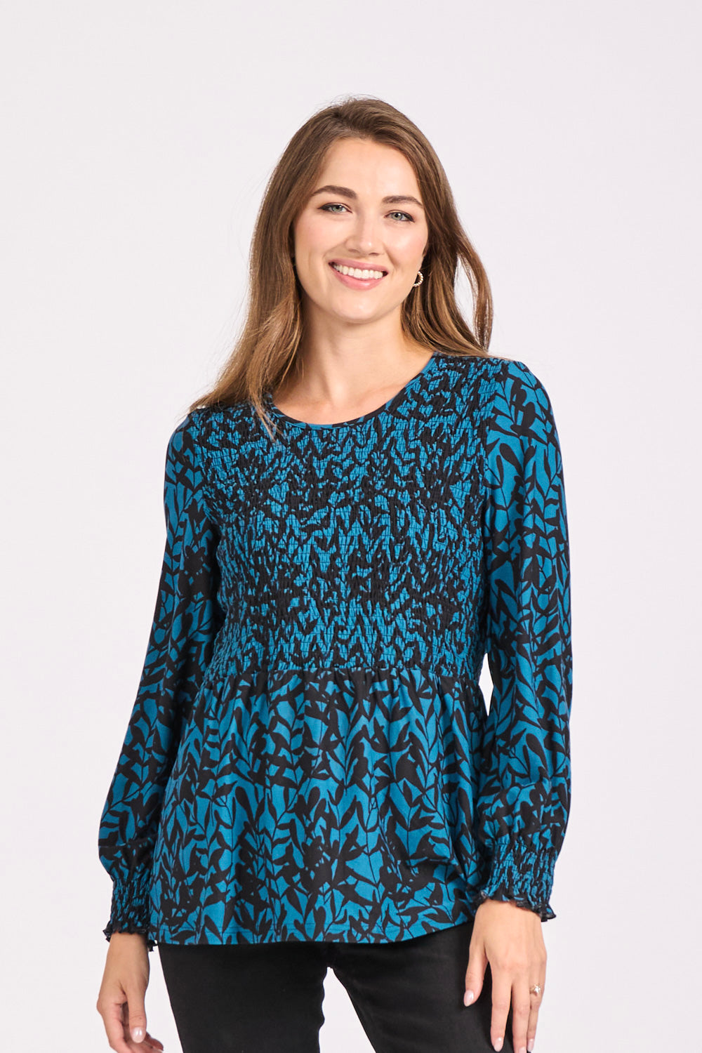 Leaf Print Soft Touch Tunic