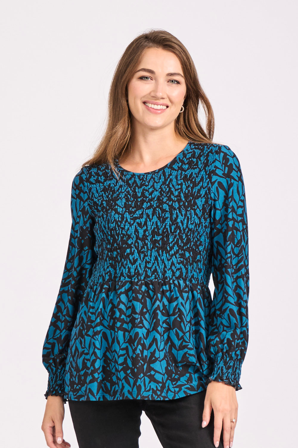 Leaf Print Soft Touch Tunic