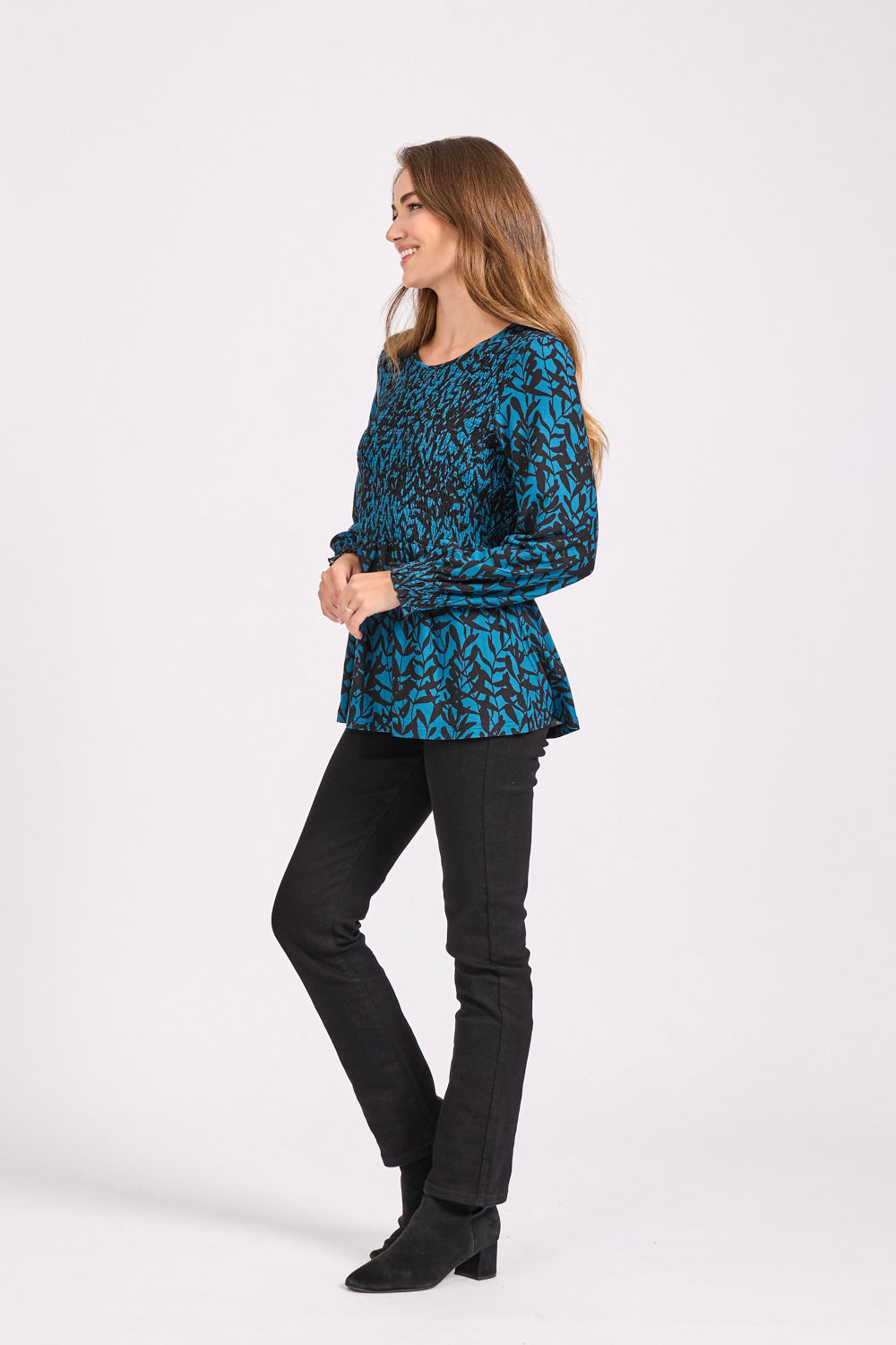 Leaf Print Soft Touch Tunic