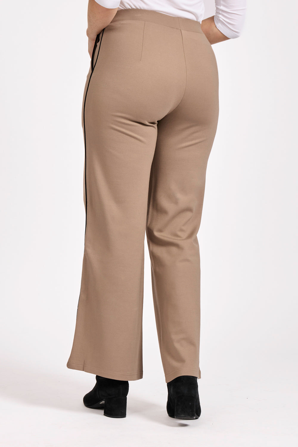 Wide Leg Trouser With Piped Seam