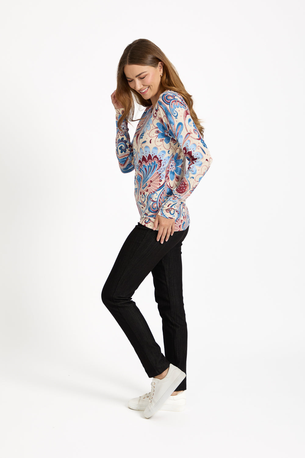 Paisley Print Knit Jumper