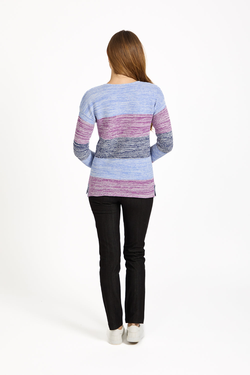 Ottoman Marl Colour Block Jumper