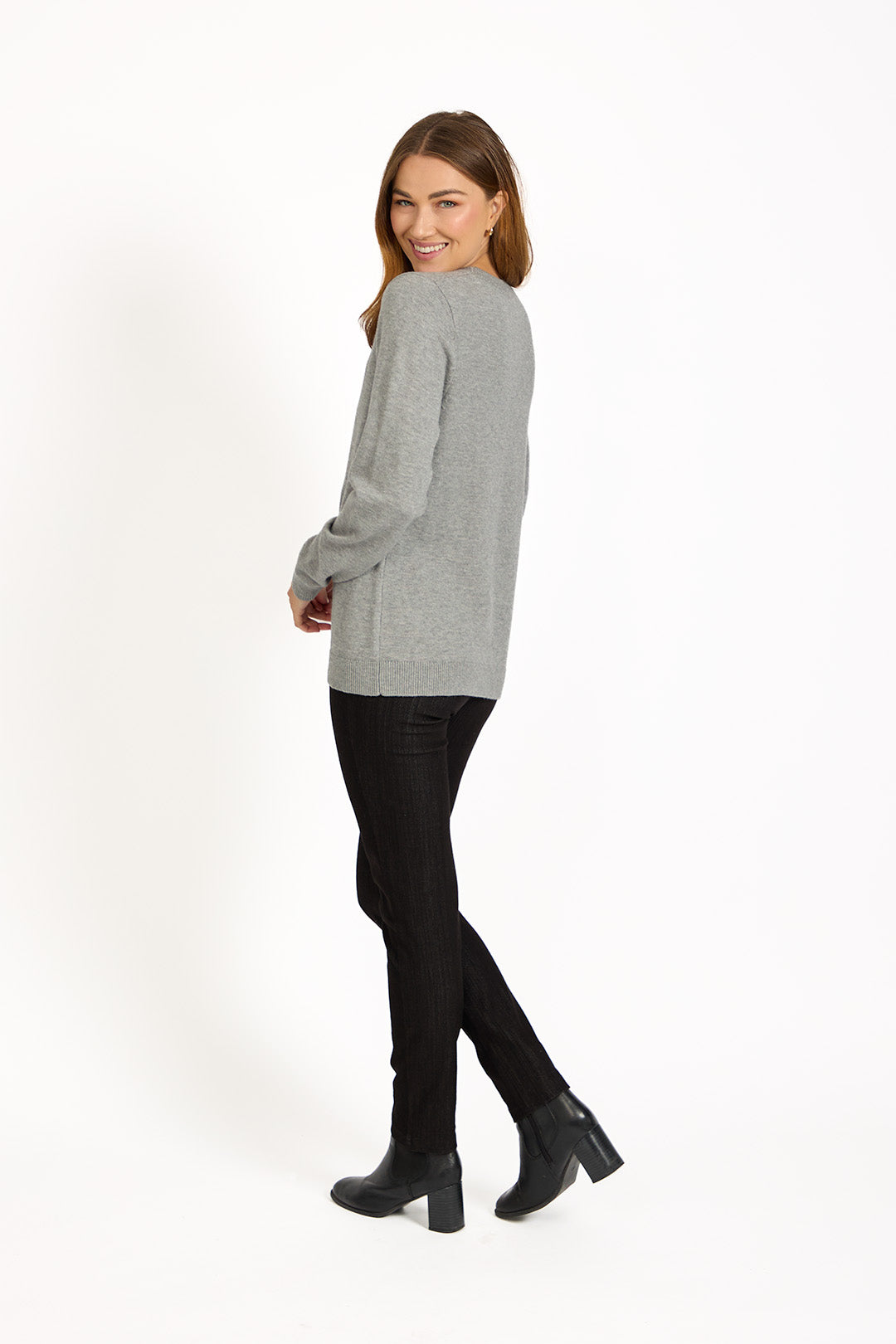 Flocked Heart Knit Jumper