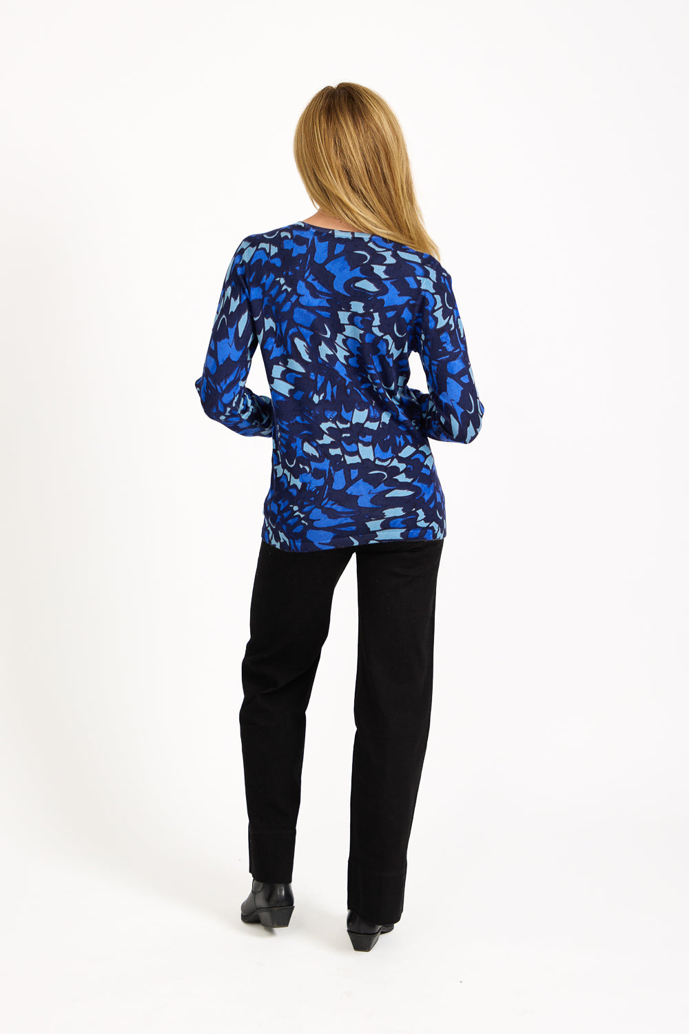 Abstract Butterfly Print Knit Jumper