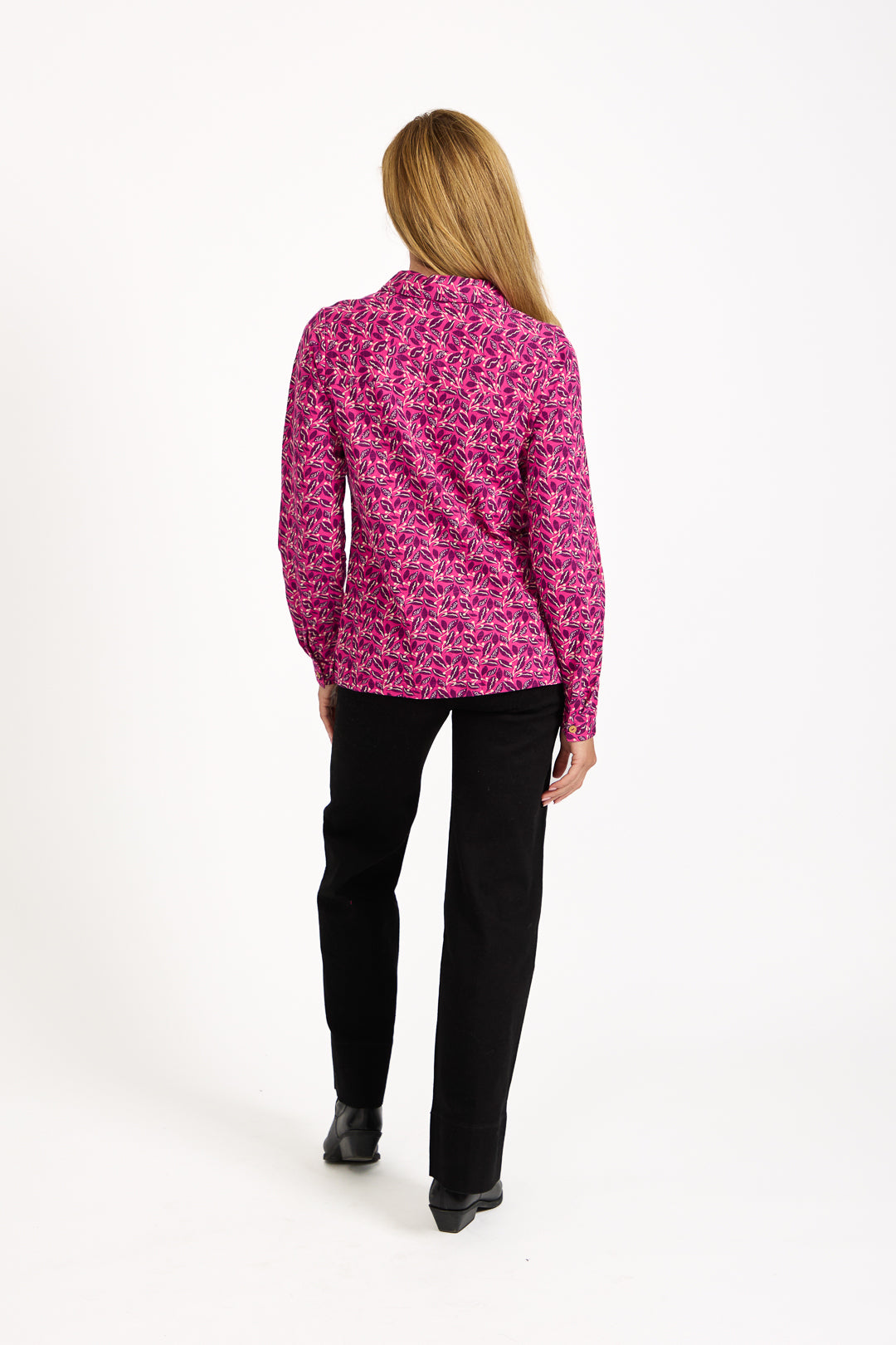 Leaf Print Cotton Shirt