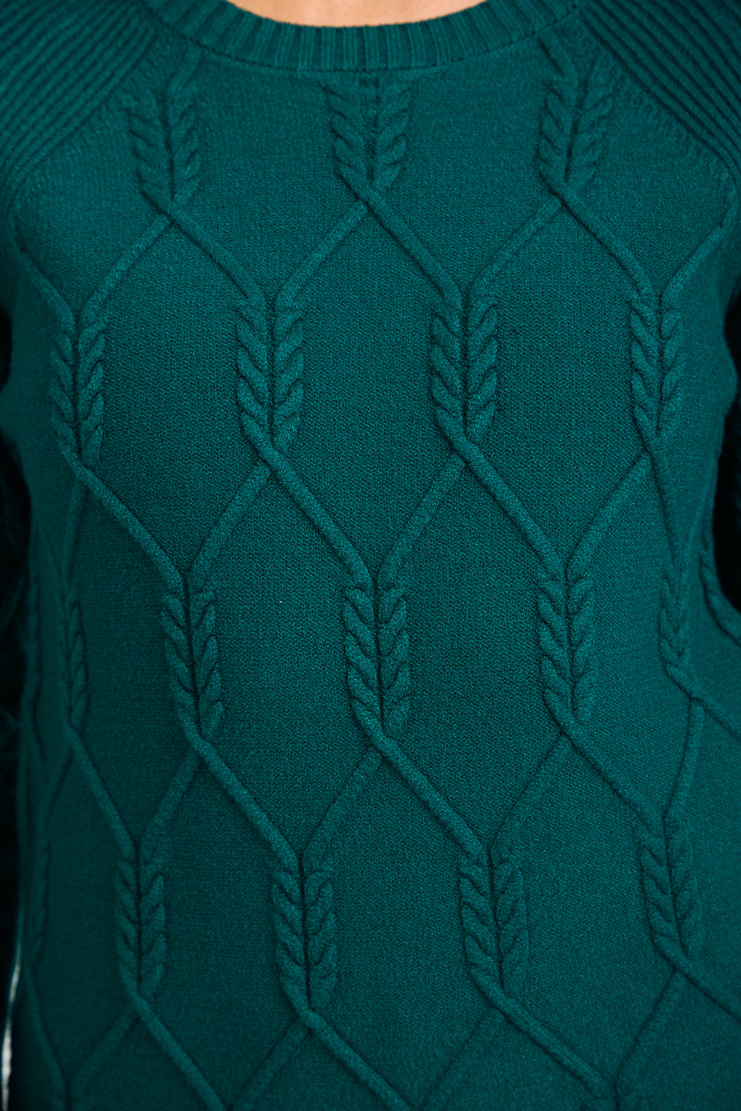 Wheat Cable-Knit Jumper