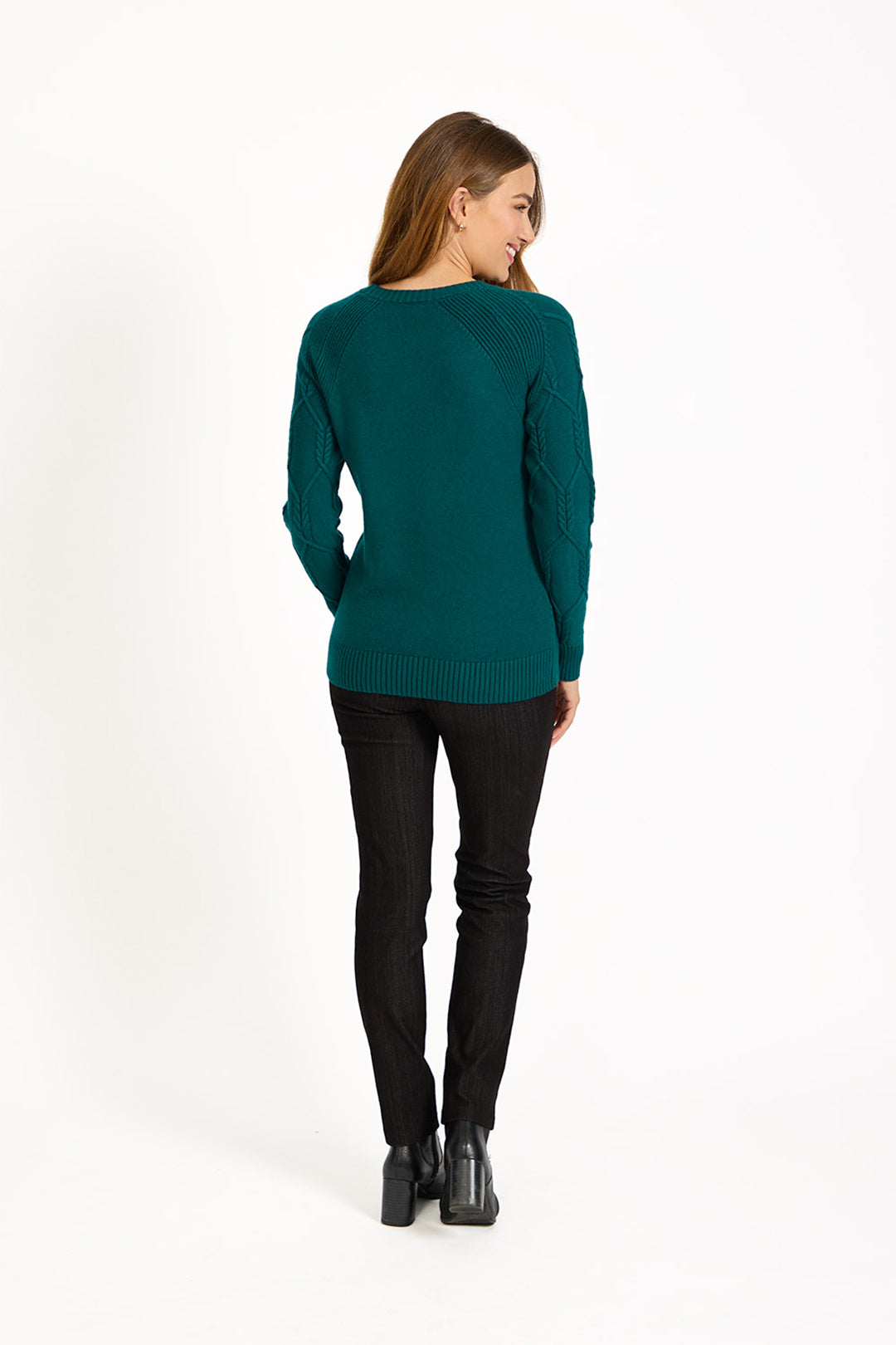 Wheat Cable-Knit Jumper