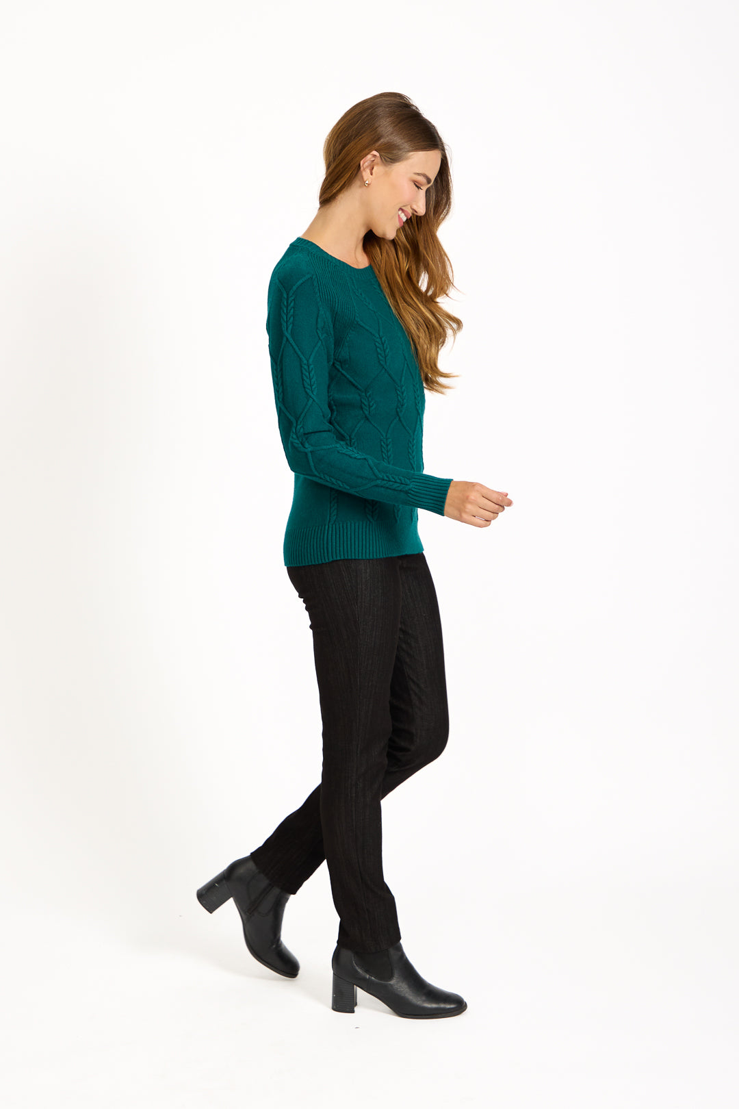 Wheat Cable-Knit Jumper