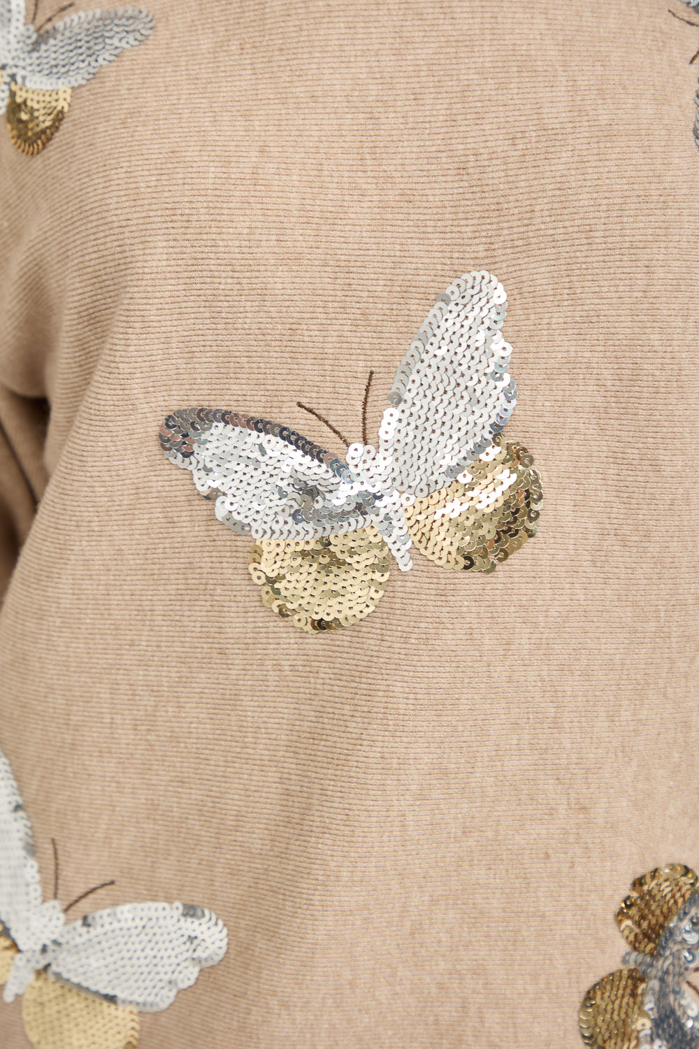 Butterfly Diamanté Embellished Batwing Jumper
