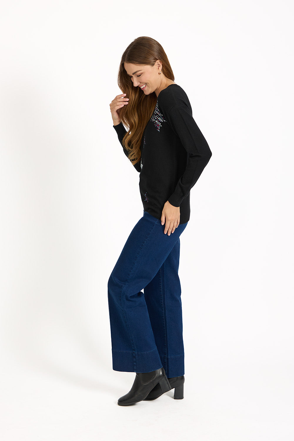 Star Diamanté Embellished Jumper