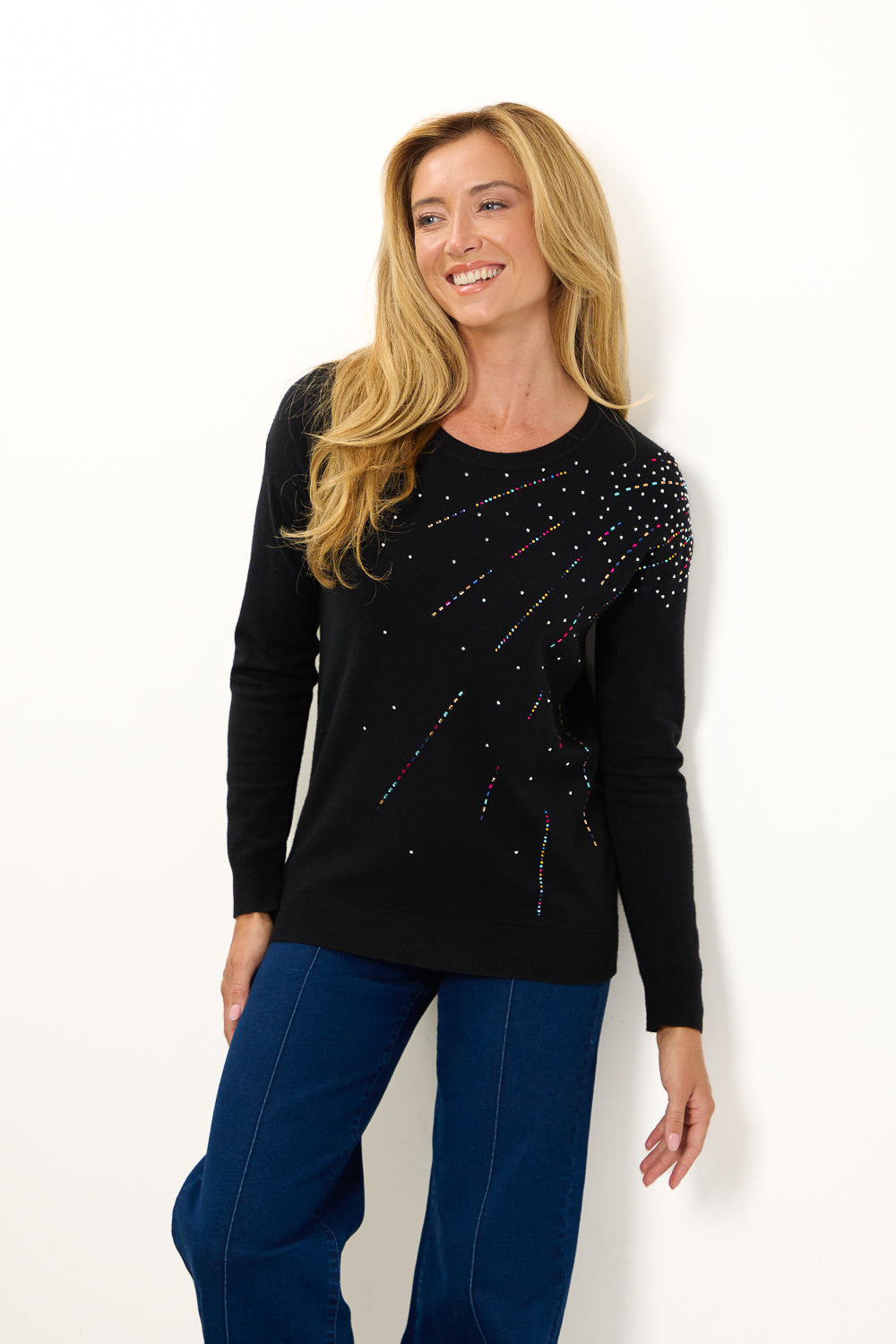 Spray Diamanté Embellished Jumper