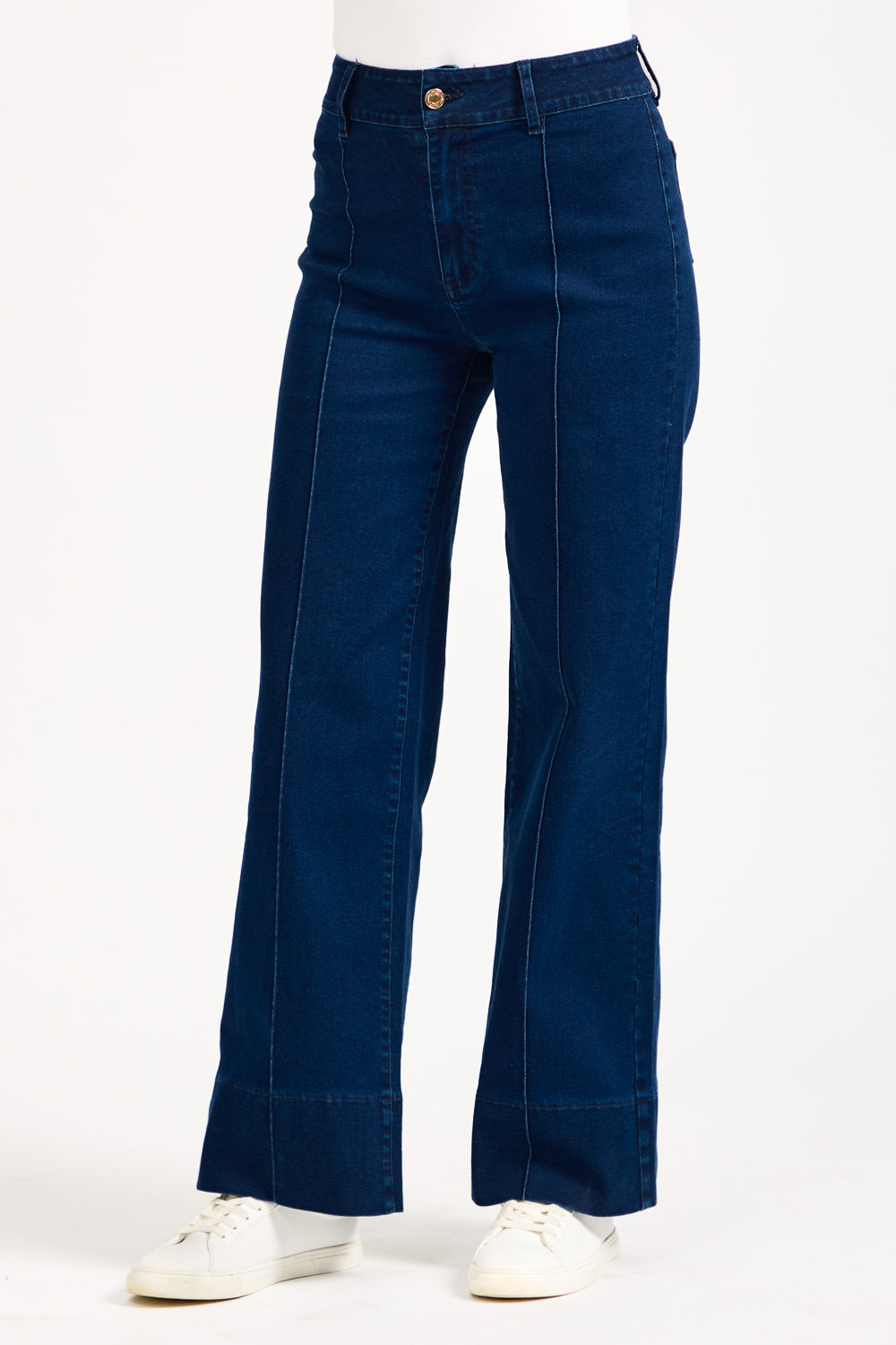 Denim Wash Wide Leg Jeans