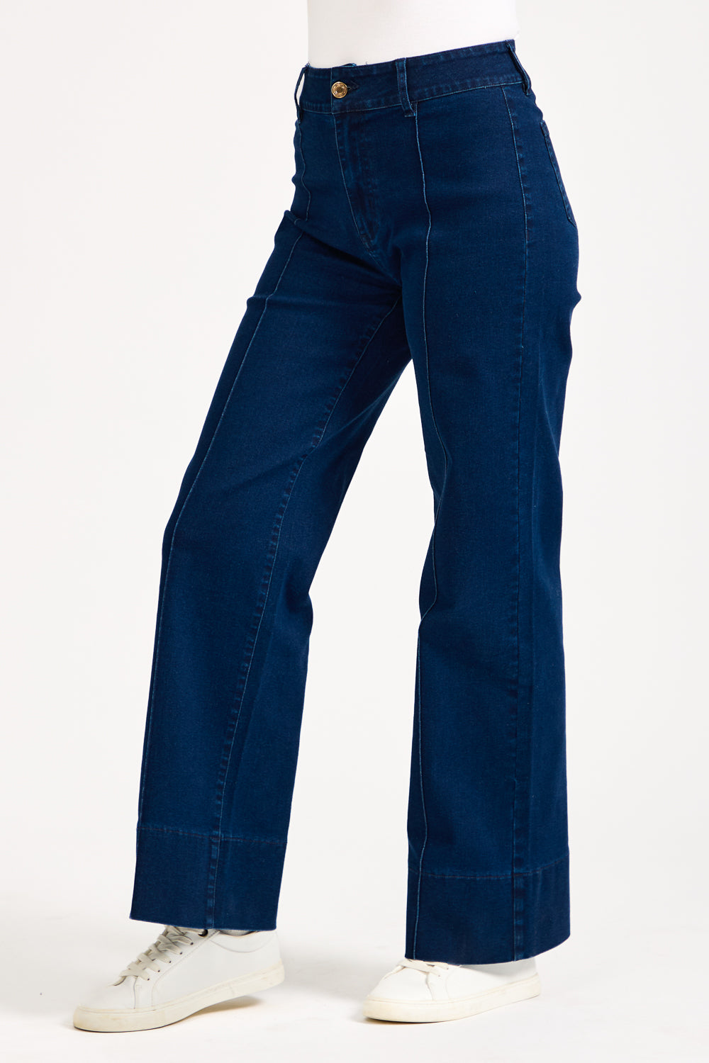 Denim Wash Wide Leg Jeans